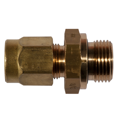 Straight Union O-Ring Tube/Male 13mm_G1/2  Brass Seal NBR 41124-13-1/2 OR