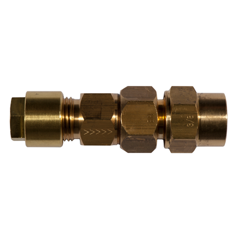 Check Valve Tube/Female 8mm_G1/8 OP 0,2 Bar  Brass Seal NBR CV 03A30-8-1/8 0,2