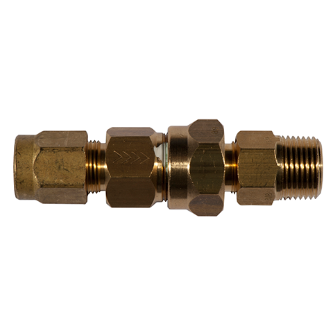 Check Valve Tube/Male 15mm_R1/2 OP 0,2 Bar  Brass Seal NBR CV 43A40-15-1/2 0,2