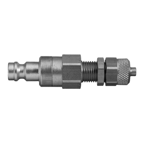 45598300 Nipple - Dry Break - Panel Mount Rectus double shut-off nipple with flatsealing or dry-break system for leak-free design. (KL series). On the coupling and plug, our leak-free coupling systems have valves that build up no dead-space volume. As such, when the connection is broken, no drops of the medium being channelled are able to escape. This variant is especially suitable for transporting aggressive media or in sensitive environments like in cleanrooms.