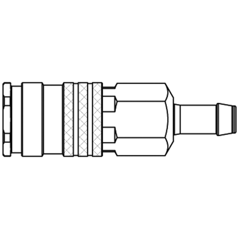 45671795 Snelkoppeling - Enkel Afsluitend - Slangpilaar Rectus en Serto enkelzijdig  afsluitende ( single shut-off) snelkoppelingen werken zonder klep in de nippel. De doorstroming wordt gestagneerd zodra de verbinding wordt verbroken. (Rectus KA serie)