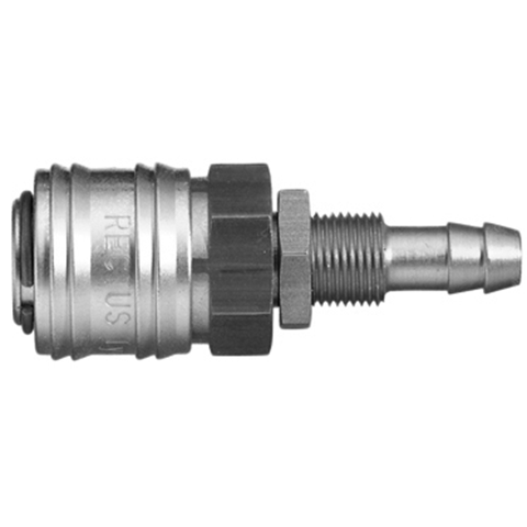 46116255 Coupling - Double Shut-off - Panel Mount Rectus double shut-off quick coupler (KB serie) On the double shut-off systems, after disconnection, the flow stops both in the coupling and in the plug. The medium remains in the hose in both connecting lines, the pressure is held constant and will not be released.