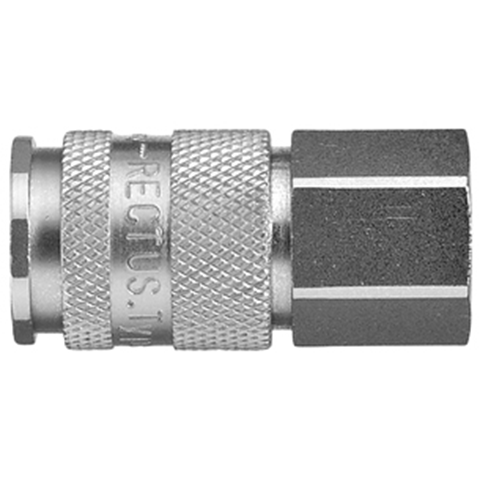 47701000 Coupling - Double Shut-off - Female Thread Double shut-off quick coupler (KB serie) On the double shut-off systems, after disconnection, the flow stops both in the coupling and in the plug. The medium remains in the hose in both connecting lines, the pressure is held constant and will not be released.
