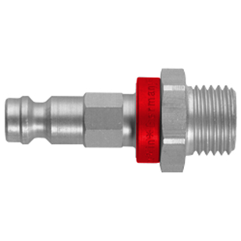 48025724 Nipple - Straight-through - Male Thread Nipple Straight through - coded systems/ Rectukey.  The mechanical coding of the coupling and plug offers a  guarantee for avoiding mix-ups between media when coupling, which is complemented by the color coding of the anodised sleeves. Double shut-off version available on request.