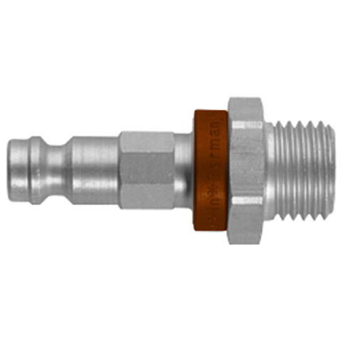 48025741 Nipple - Straight-through - Male Thread Nipple Straight through - coded systems/ Rectukey.  The mechanical coding of the coupling and plug offers a  guarantee for avoiding mix-ups between media when coupling, which is complemented by the color coding of the anodised sleeves. Double shut-off version available on request.