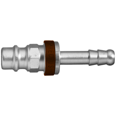 48066785 Nipple - Straight-through - Hose Barb Nipple Straight through - coded systems/ Rectukey.  The mechanical coding of the coupling and plug offers a  guarantee for avoiding mix-ups between media when coupling, which is complemented by the color coding of the anodised sleeves. Double shut-off version available on request.