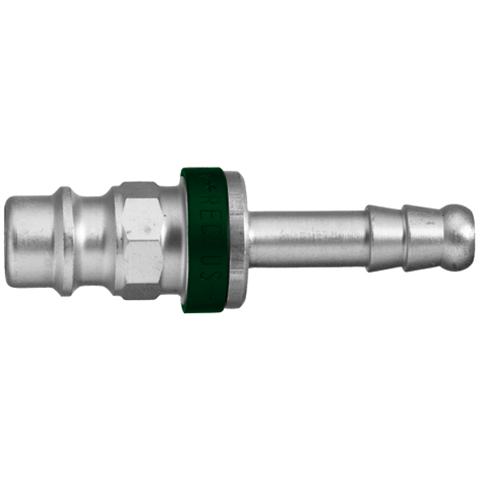 48069000 Nipple - Straight-through - Hose Barb Nipple Straight through - coded systems/ Rectukey.  The mechanical coding of the coupling and plug offers a  guarantee for avoiding mix-ups between media when coupling, which is complemented by the color coding of the anodised sleeves. Double shut-off version available on request.