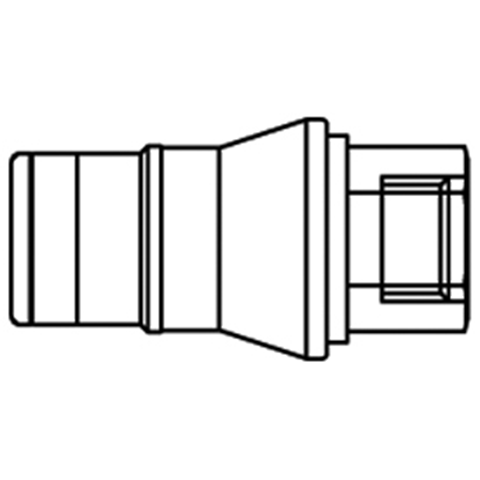 48830720 Coupling - Single Shut-off - Female Thread Rectus quick coupling single shut-off coded system - Rectukey.  The mechanical coding of the coupling and plug offers a  guarantee for avoiding mix-ups between media when coupling, which is complemented by the color coding of the anodised sleeves. Double shut-off version available on request.