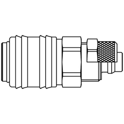 48900700 Coupling - Single Shut-off - Plastic Hose Connection Rectus and Serto Single shut-off quick couplers work without a valve in the nipple but with a valve in the quick coupler. The flow is stalled when the connection is broken. (Rectus KA serie)