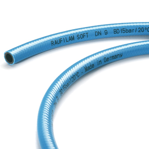 Tubing OD11mm_ID6mm DN6 PVC Reinforced Blue RAUFILAM Soft