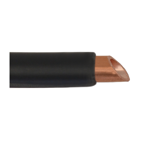 88109500 CU/PVC 管材 - 公制 銅/PVC 管：銅管易於彎曲，使用壽命長。銅管耐高溫、耐腐蝕。這些銅管由 PVC 護套提供額外保護，免受機械損壞。因此，這種管材非常適合外部具有高溫的應用領域。