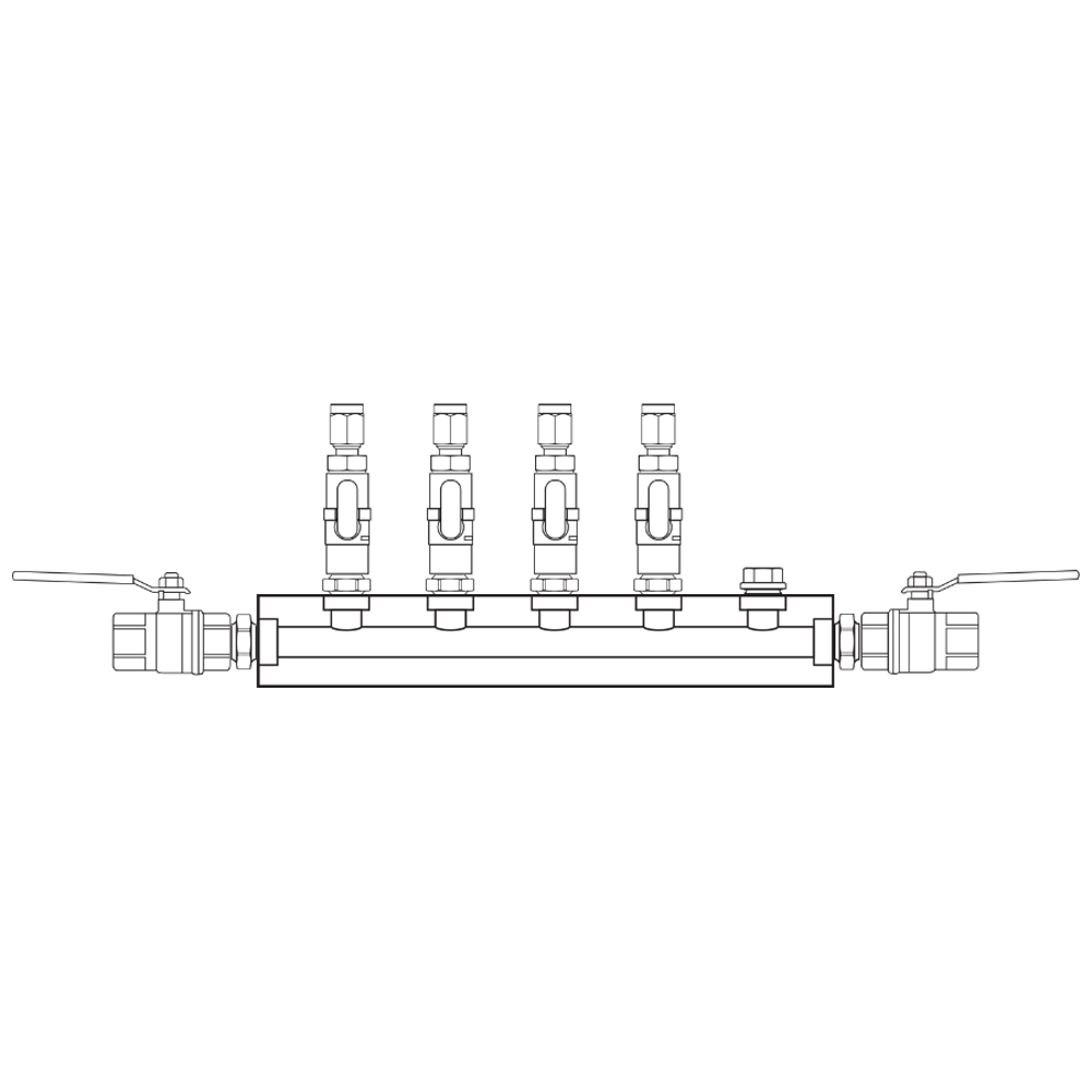 M1041212 Verdeelblokken Messing