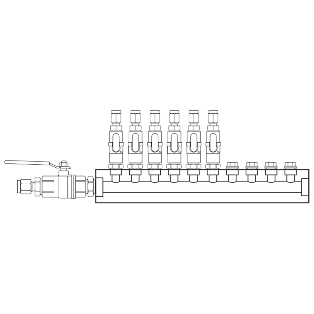 M1061150 Verdeelblokken Messing