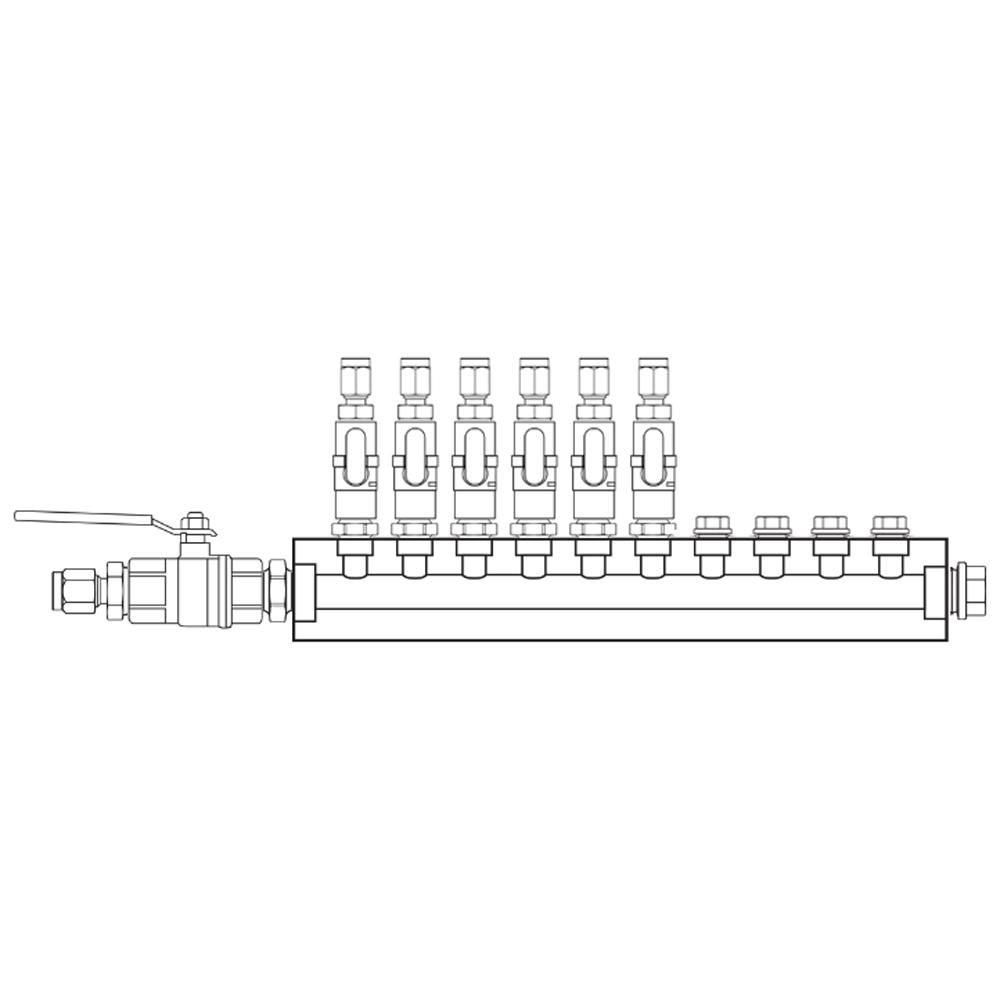 M1061151 Verdeelblokken Messing