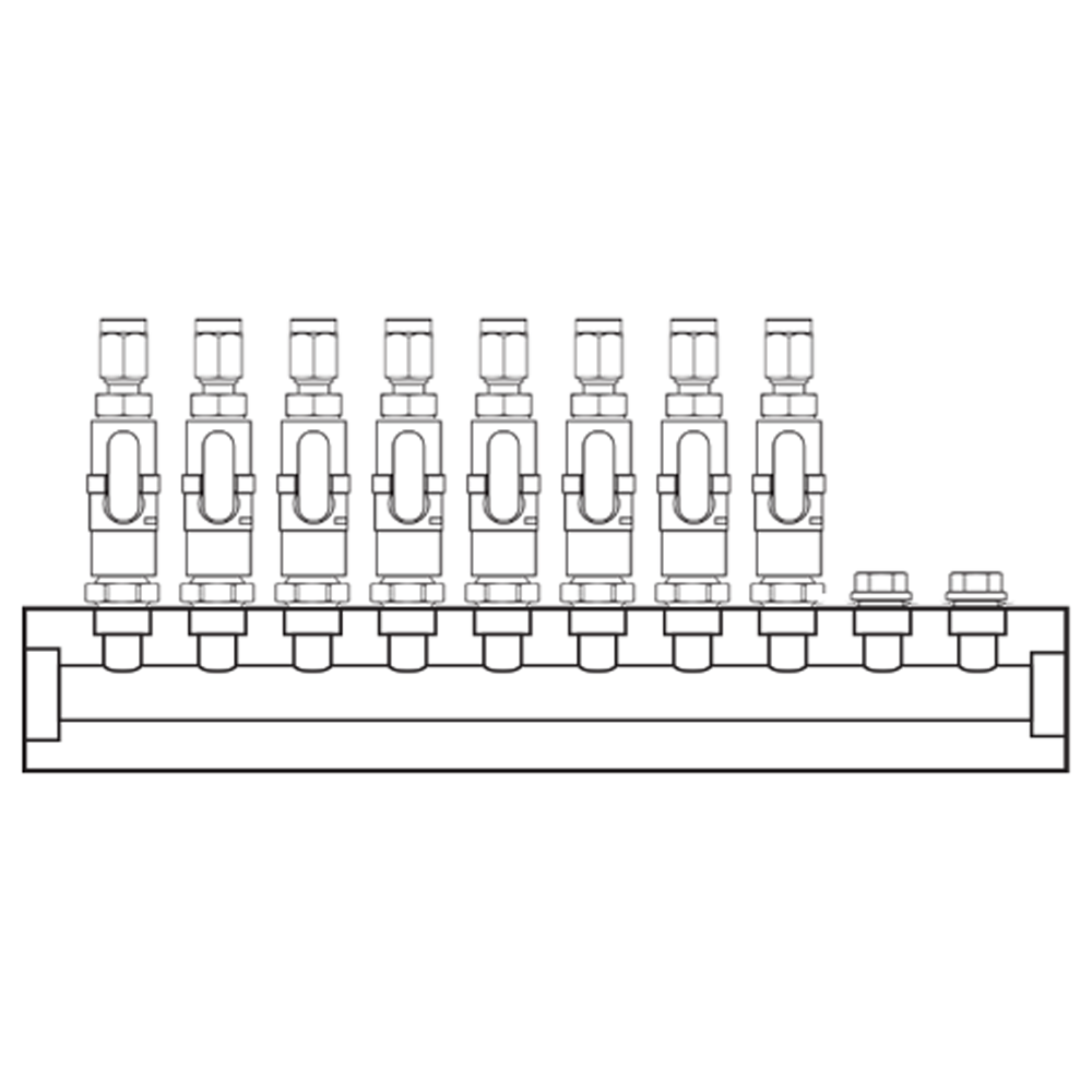 M1081200 Verdeelblokken Messing