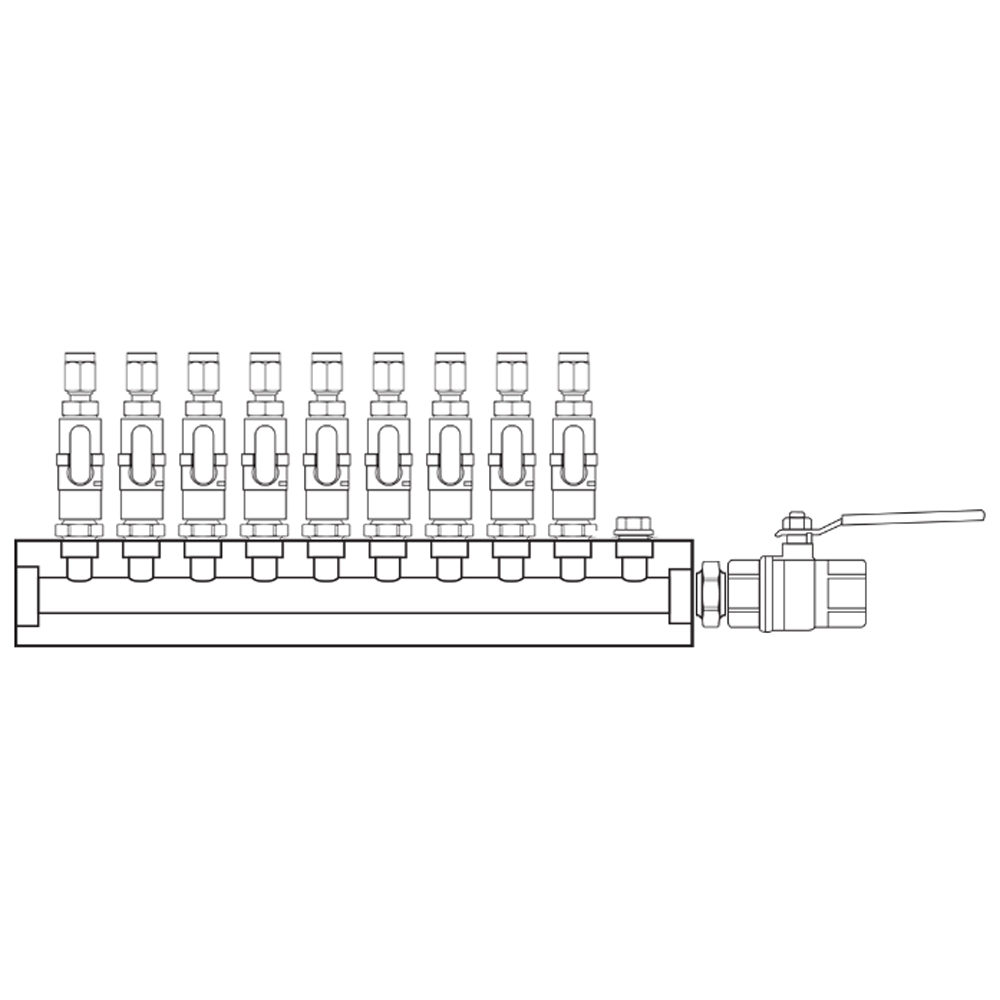 M1091102 Verdeelblokken Messing