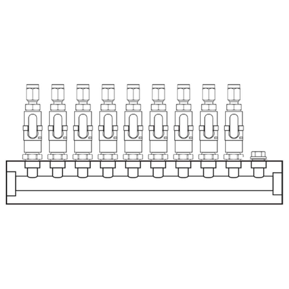 M1091200 Verdeelblokken Messing