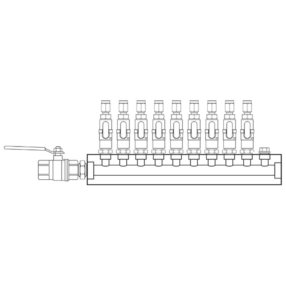 M1091310 Verdeelblokken Messing