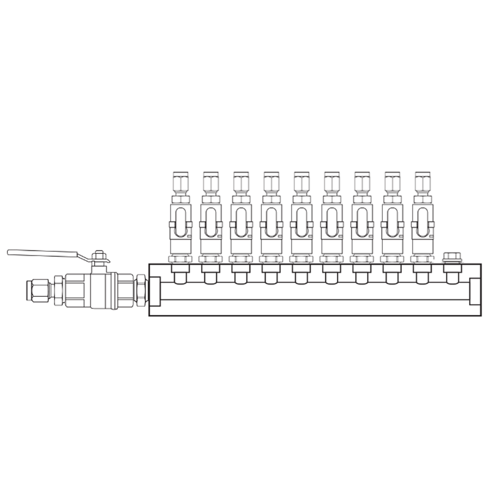 M1091320 Verdeelblokken Messing