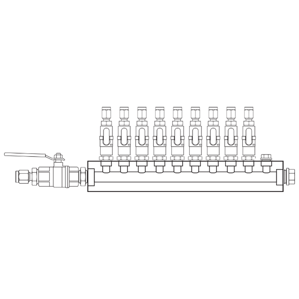 M1091321 Verdeelblokken Messing