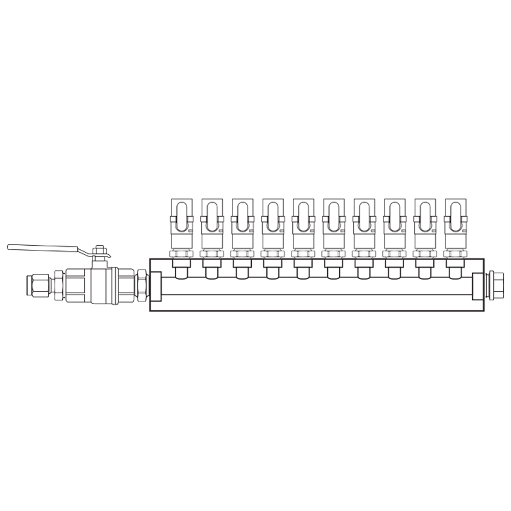 M1101051 Manifolds Brass