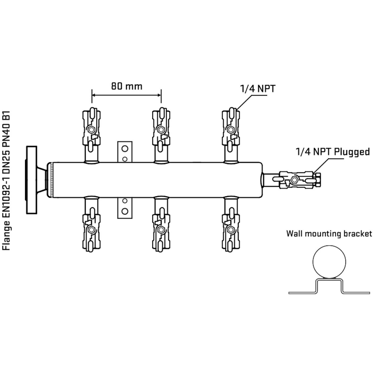 M506A020322 Manifolds Stainless Steel Double Sided