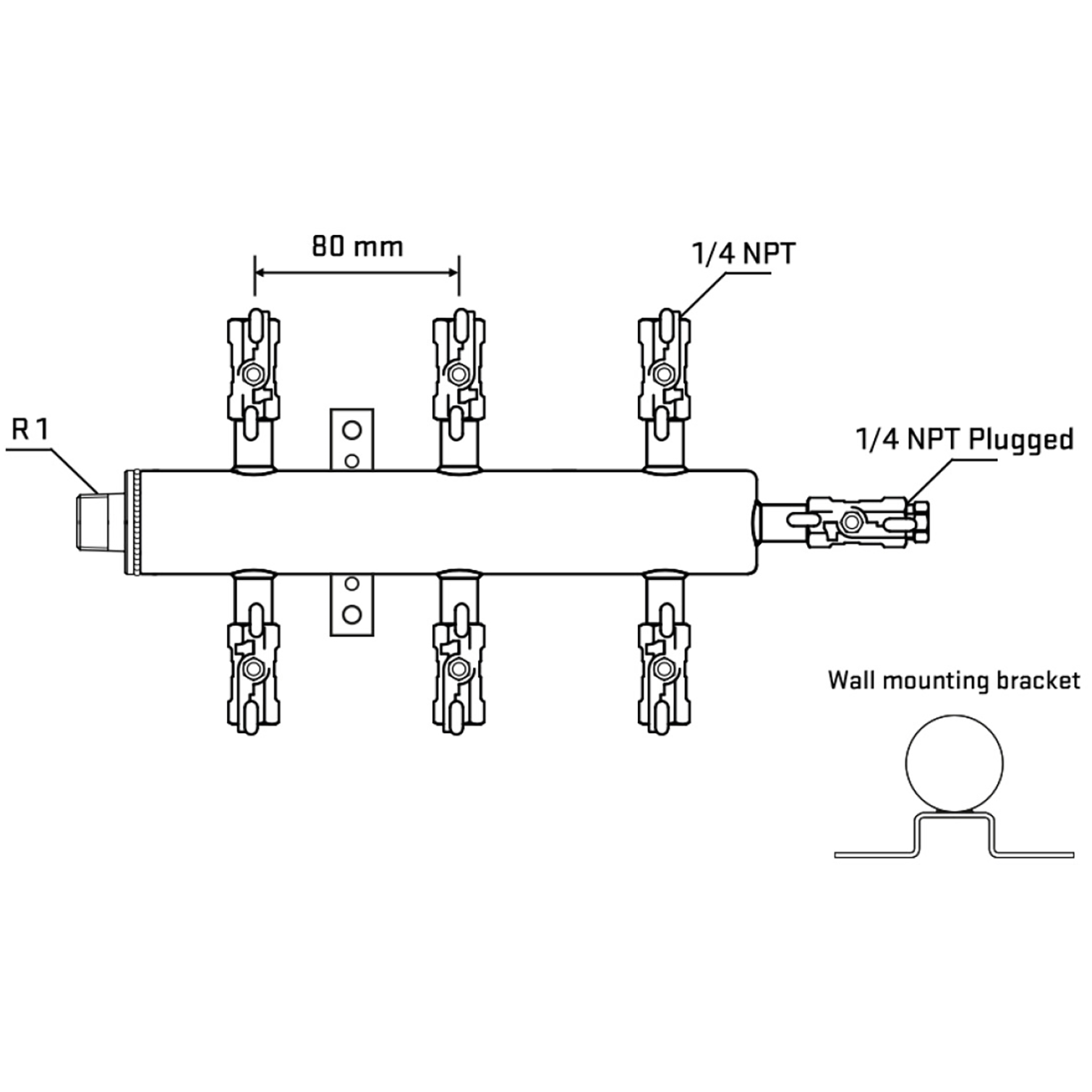 M506A020522 Manifolds Stainless Steel Double Sided