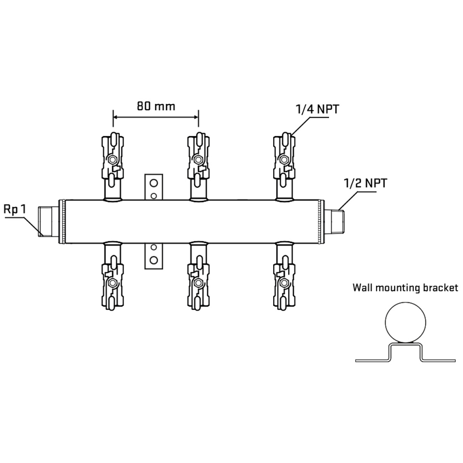 M506A020732 Manifolds Stainless Steel Double Sided