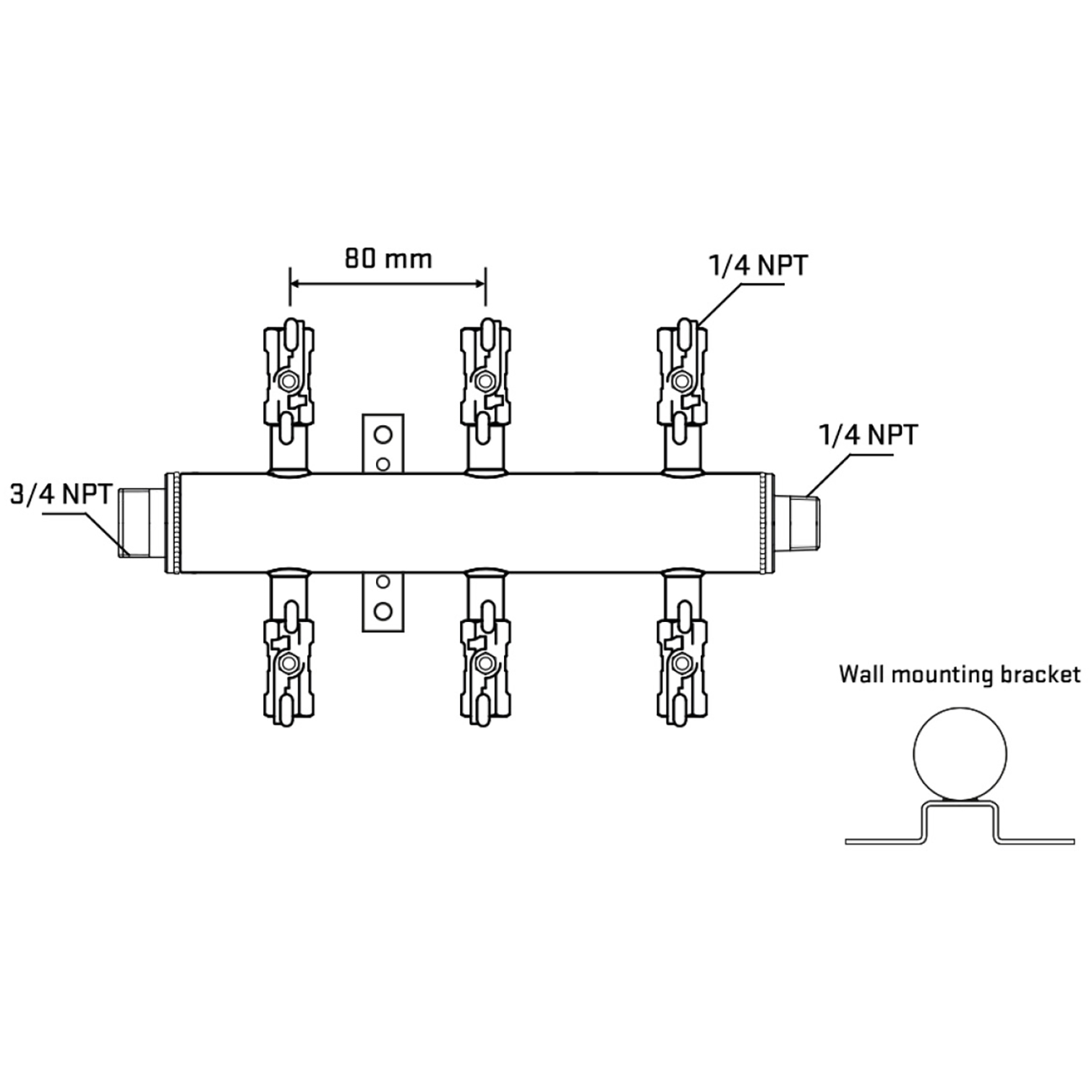 M506A021042 Manifolds Stainless Steel Double Sided