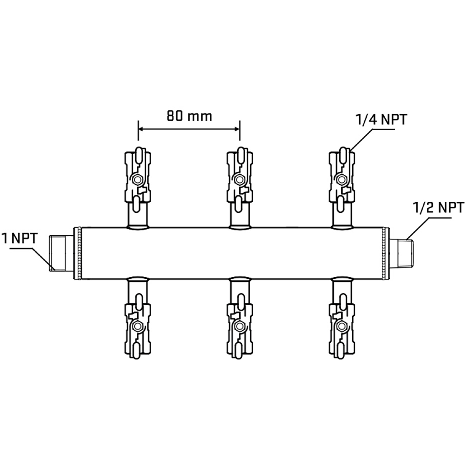 M506A021130 Manifolds Stainless Steel Double Sided