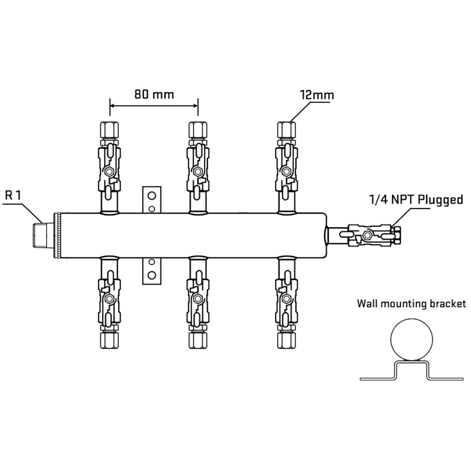 M506A030522 Manifolds Stainless Steel Double Sided