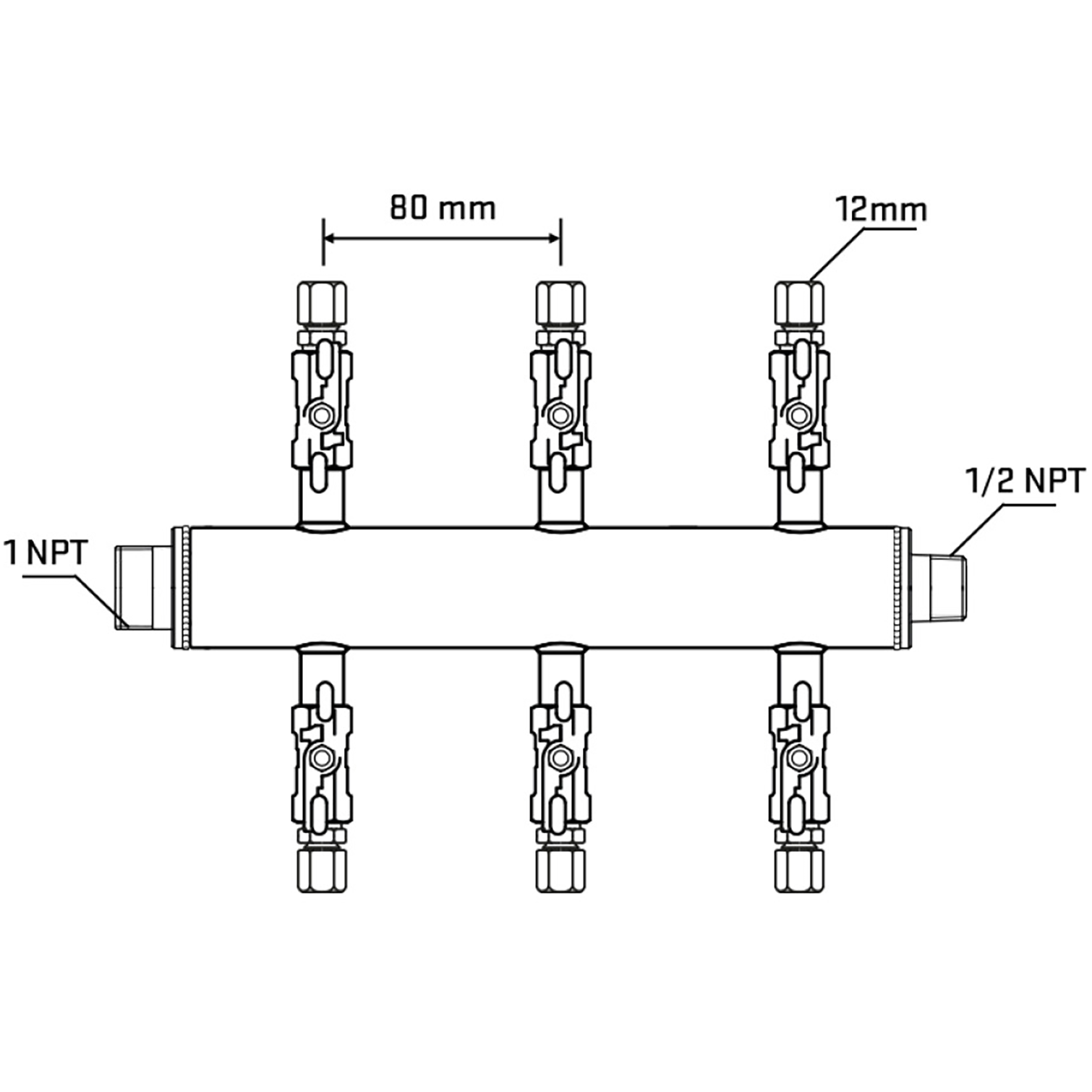 M506A031130 Manifolds Stainless Steel Double Sided