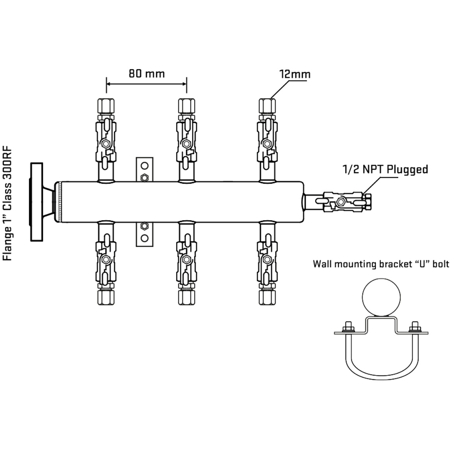 M506A040211 Manifolds Stainless Steel Double Sided