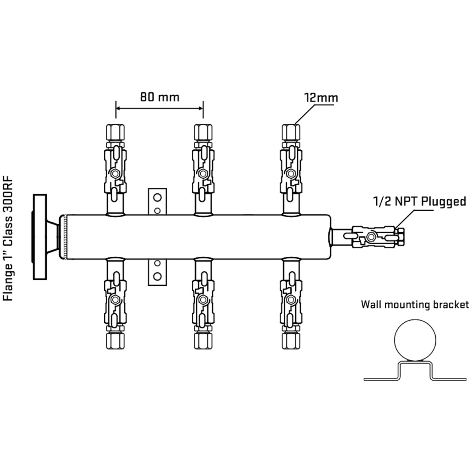 M506A040212 Manifolds Stainless Steel Double Sided