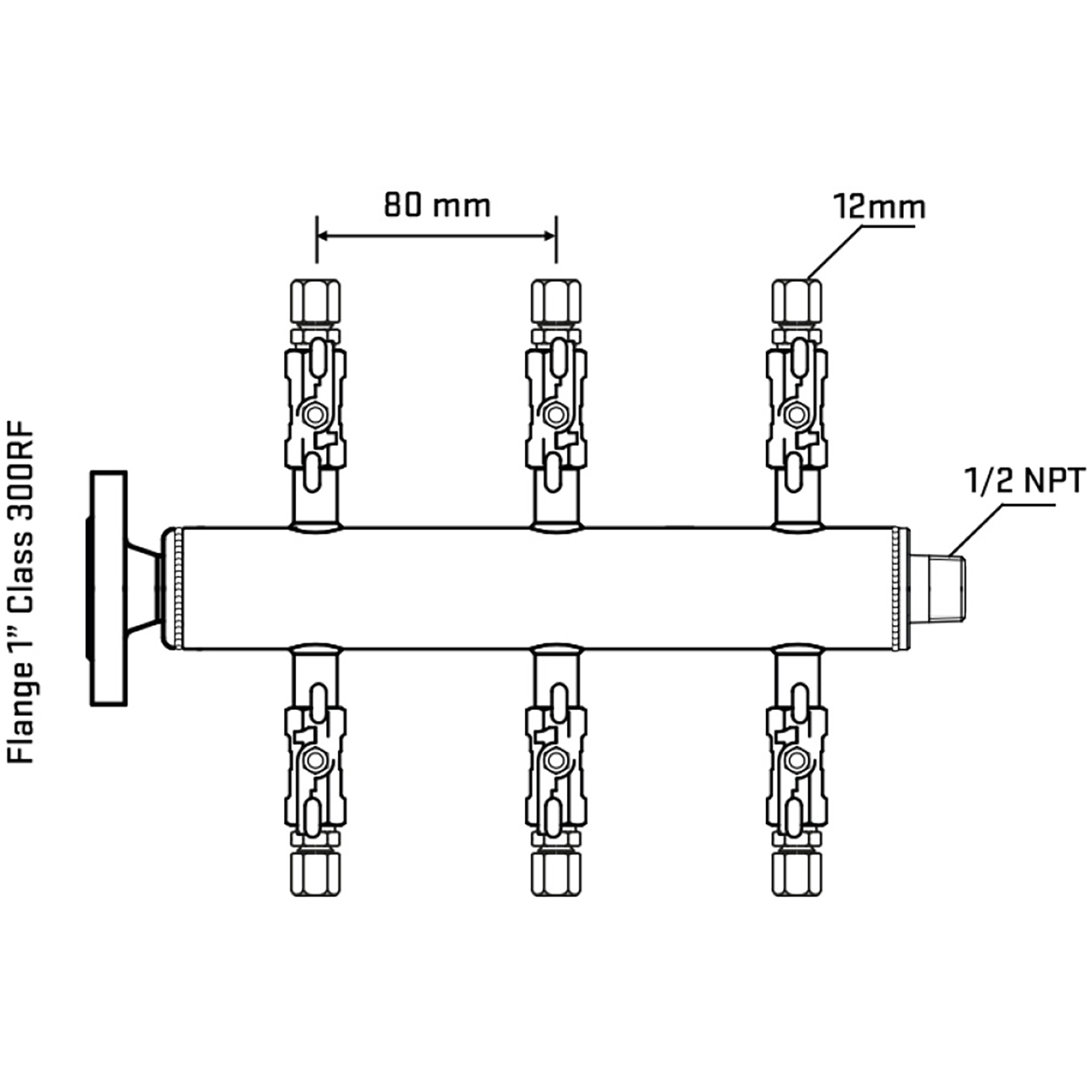 M506A040230 Manifolds Stainless Steel Double Sided