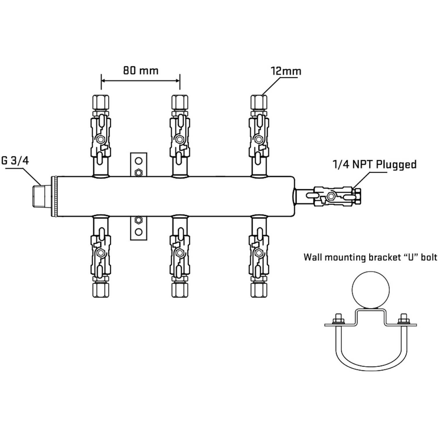 M506A040421 Manifolds Stainless Steel Double Sided