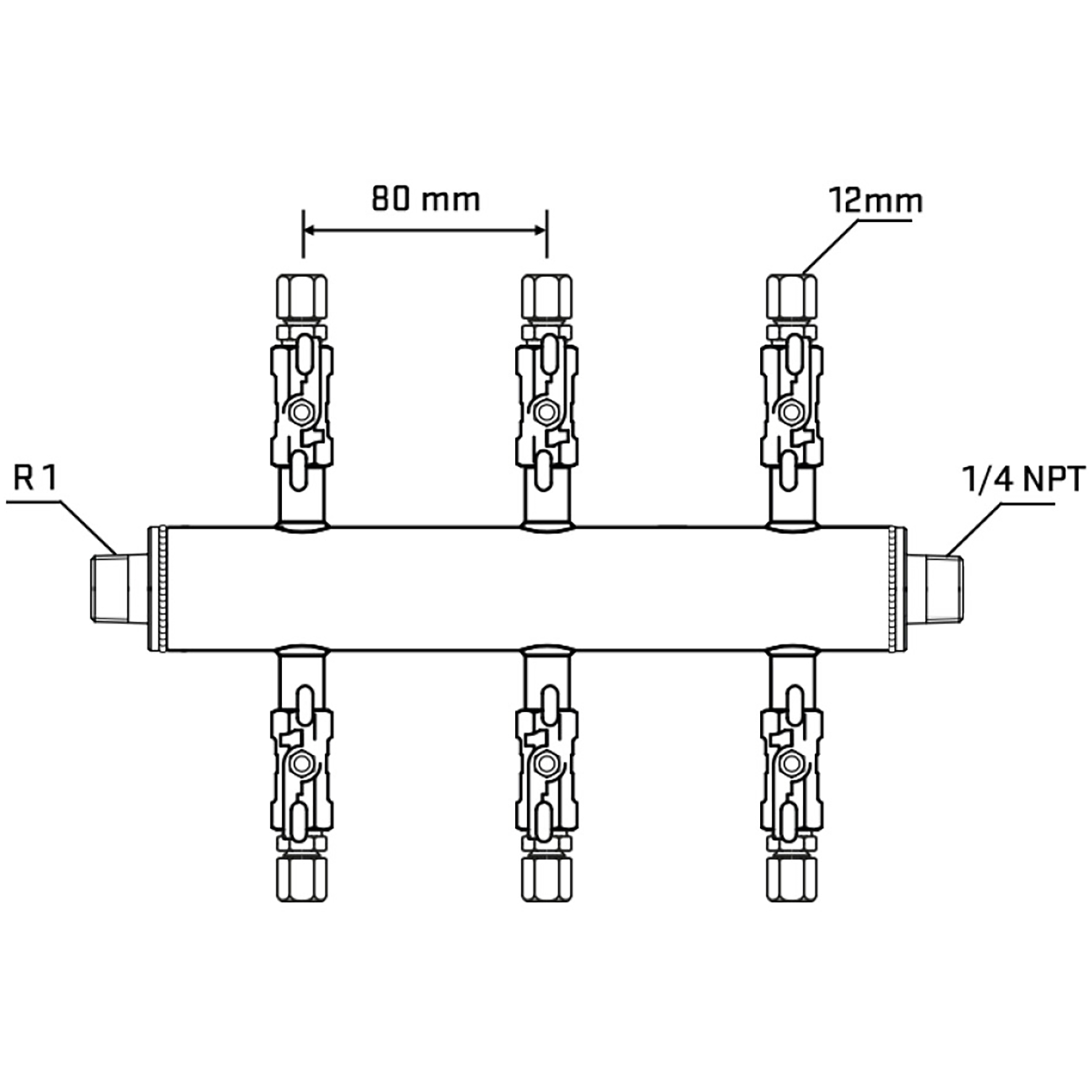 M506A040540 Manifolds Stainless Steel Double Sided