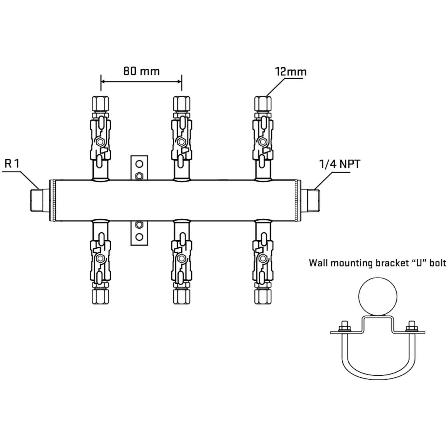 M506A040541 Manifolds Stainless Steel Double Sided