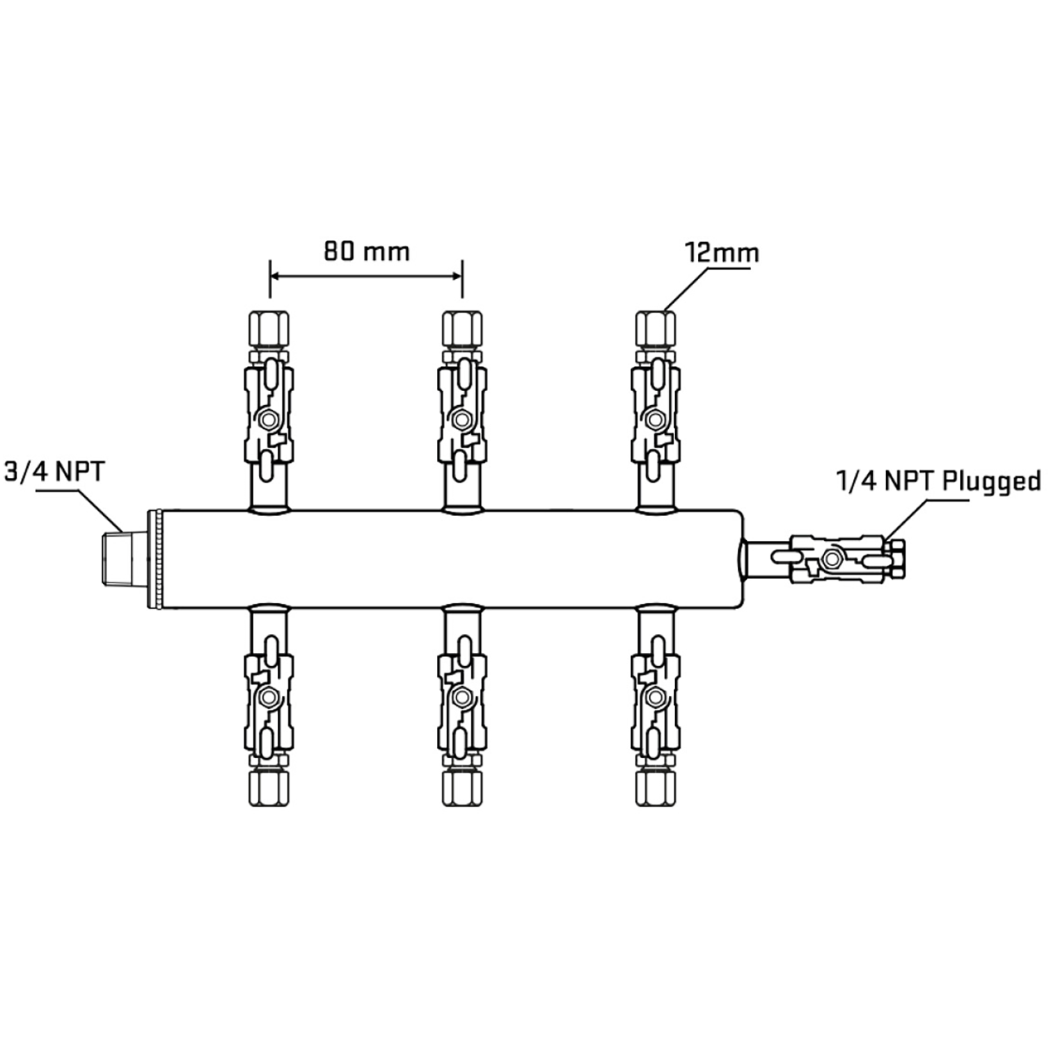 M506A040820 Manifolds Stainless Steel Double Sided