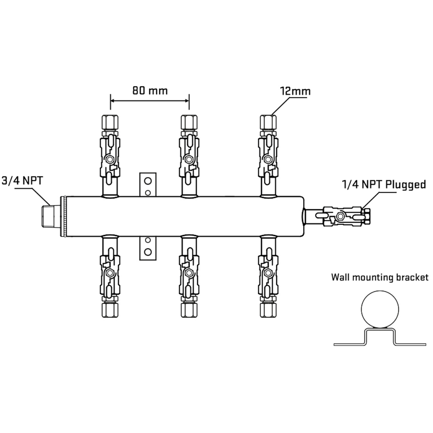 M506A040822 Manifolds Stainless Steel Double Sided