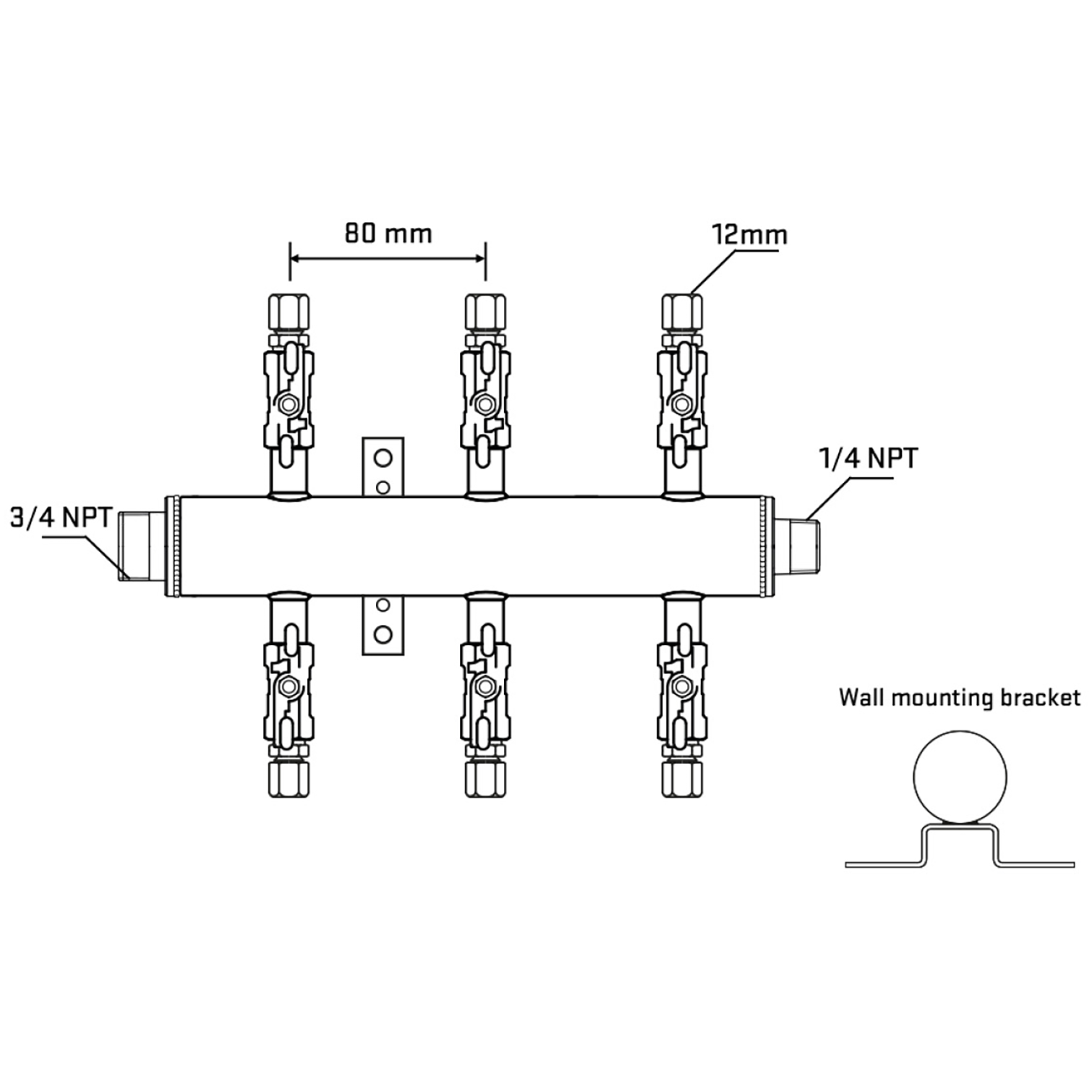 M506A041042 Manifolds Stainless Steel Double Sided