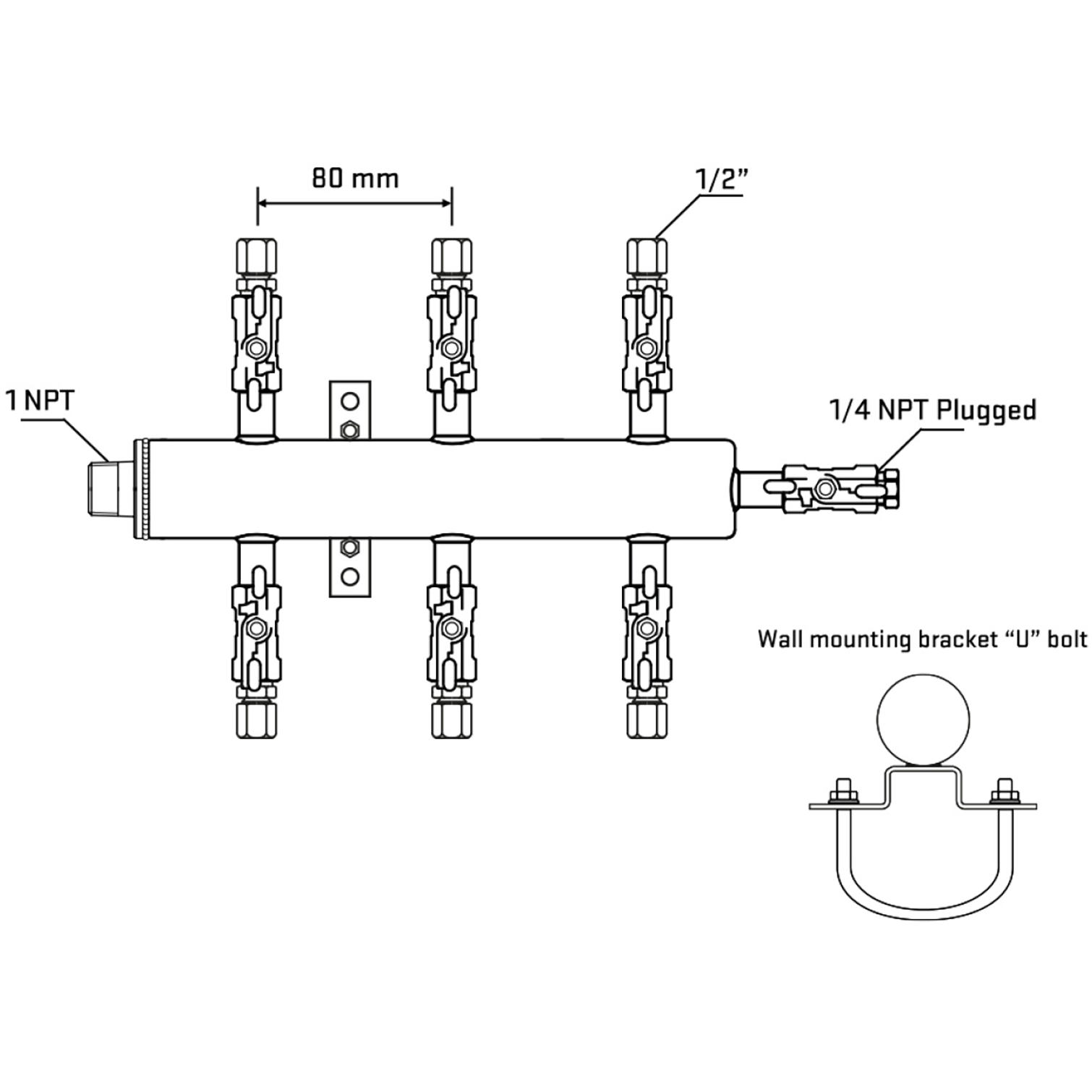 M506A050921 Manifolds Stainless Steel Double Sided