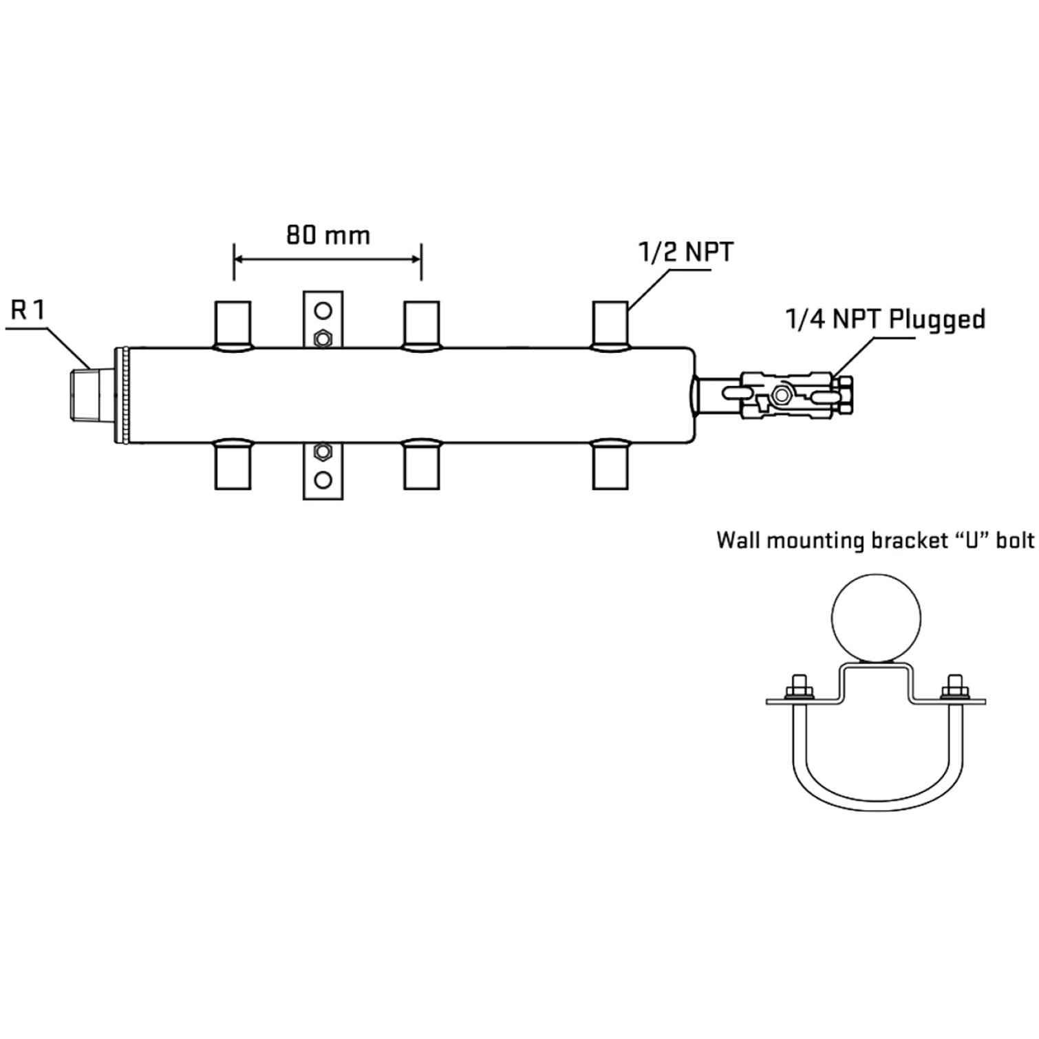 M506A060521 Manifolds Stainless Steel Double Sided