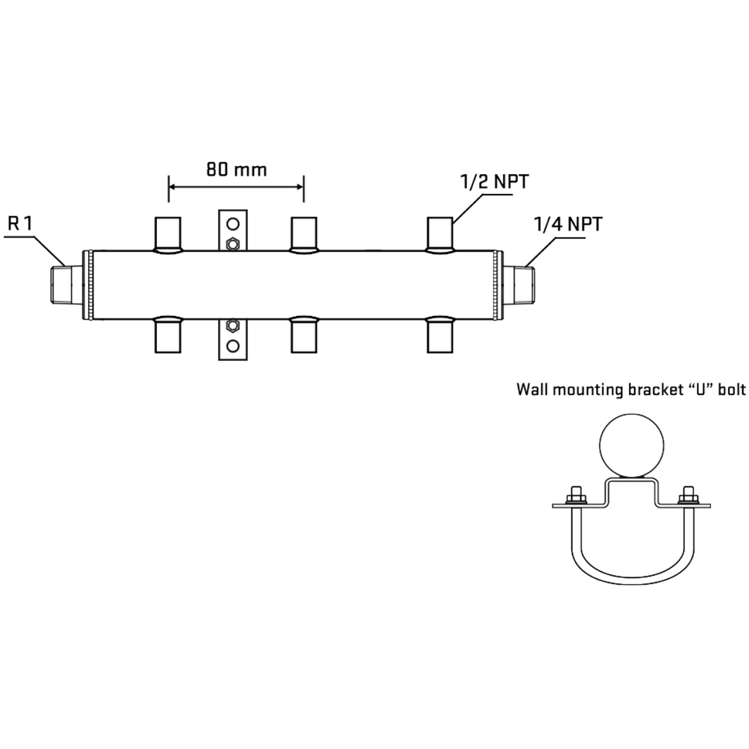 M506A060541 Manifolds Stainless Steel Double Sided