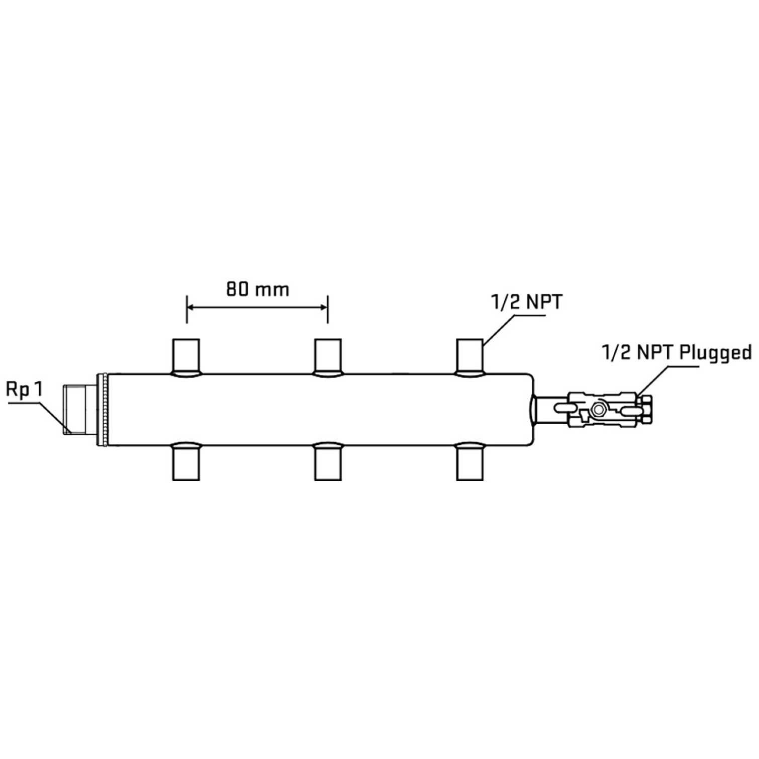 M506A060710 Manifolds Stainless Steel Double Sided