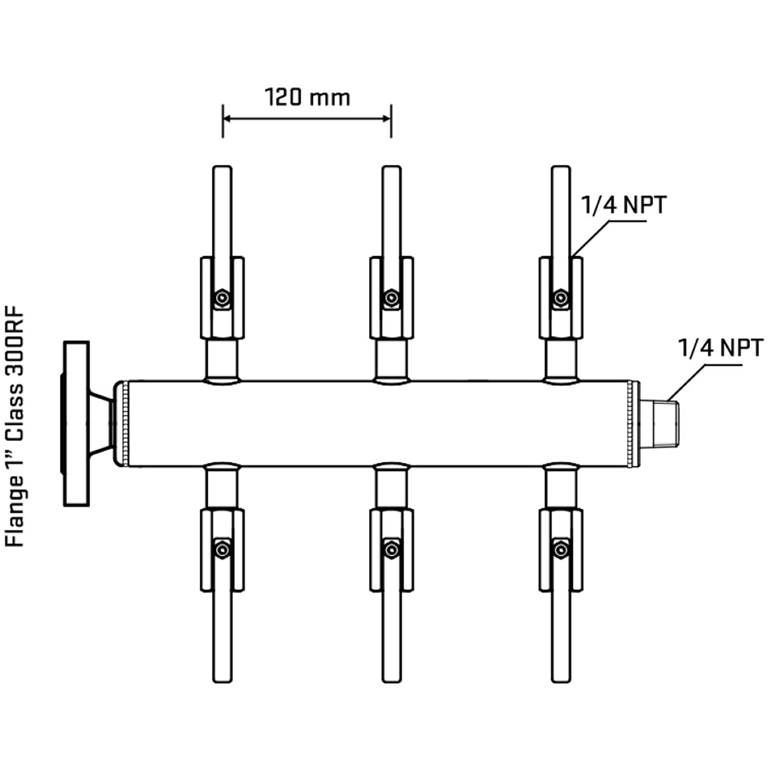 M506B090240 Manifolds Stainless Steel Double Sided