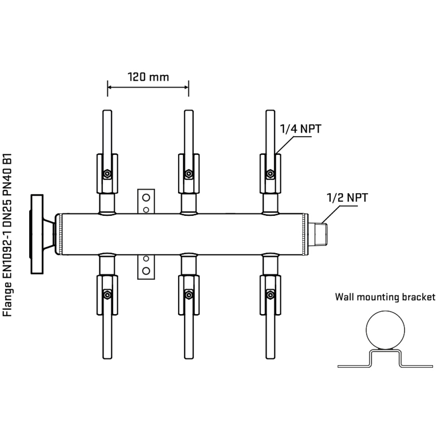 M506B090332 Manifolds Stainless Steel Double Sided