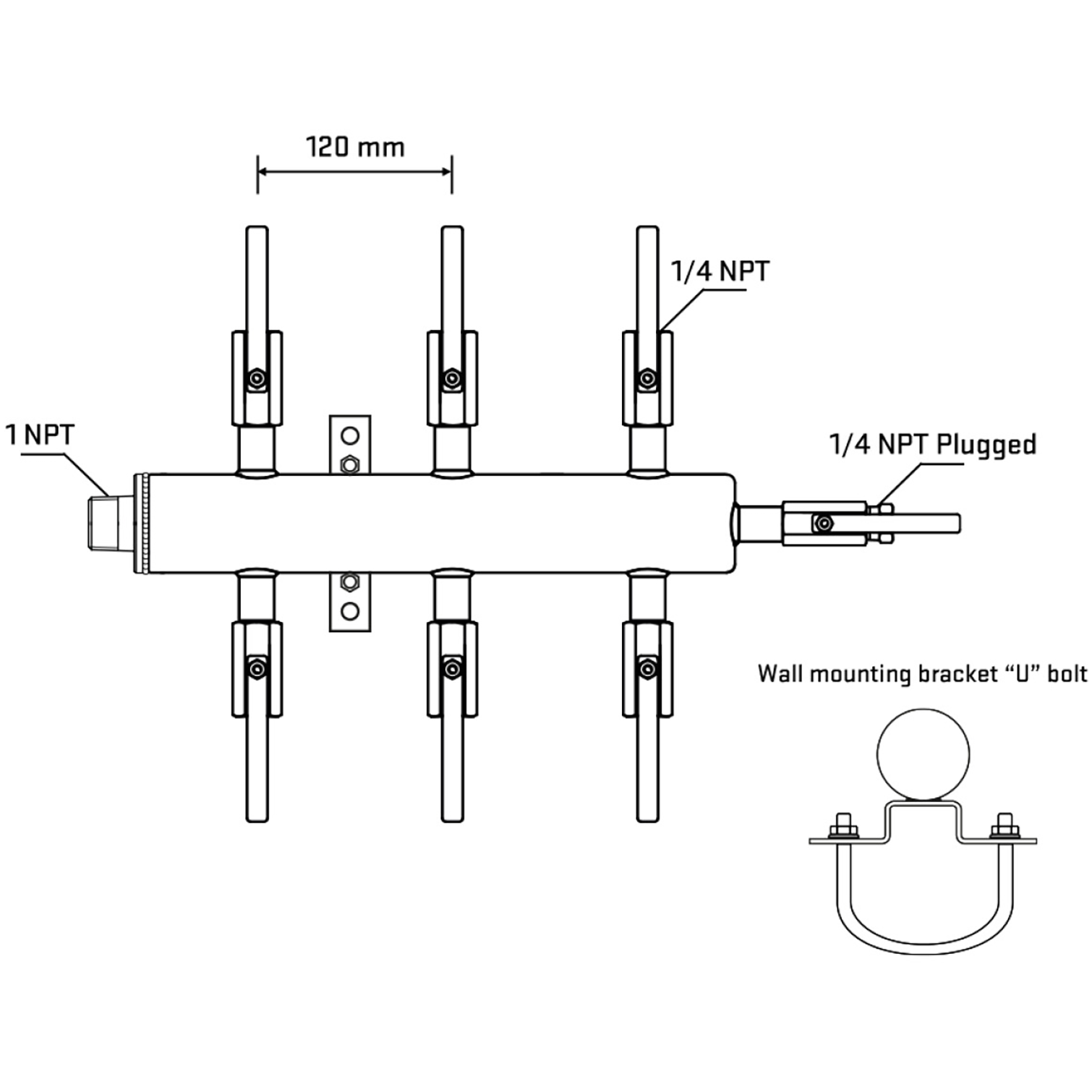 M506B090921 Manifolds Stainless Steel Double Sided