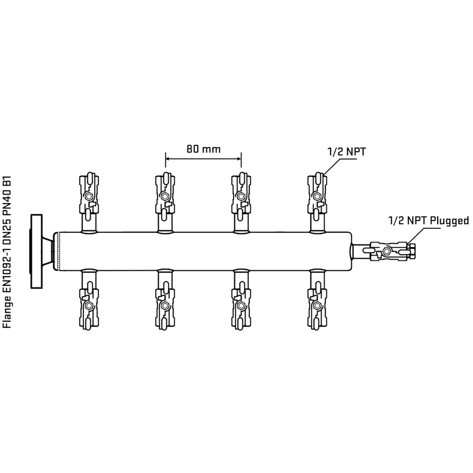 M508A010310 Manifolds Stainless Steel Double Sided