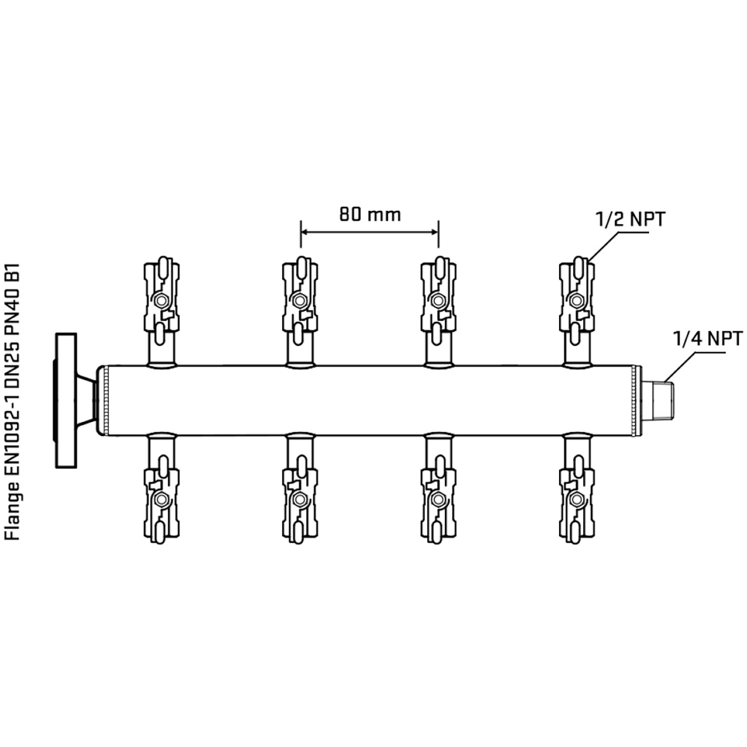 M508A010340 Manifolds Stainless Steel Double Sided